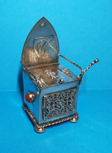 Porta spezie ebraico argento - spezie, ebraico,