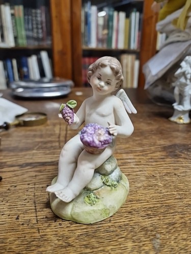 Statuina putto angioletto uva - statuina,