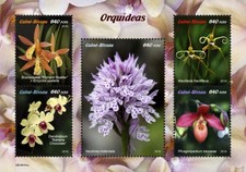 Guinea-Bissau - Orchidee 2019 - Foglio di 5 francobolli - GB190101a