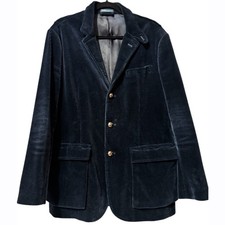 Giacca blazer uomo Polo Ralph Lauren blu velluto a coste taglia large