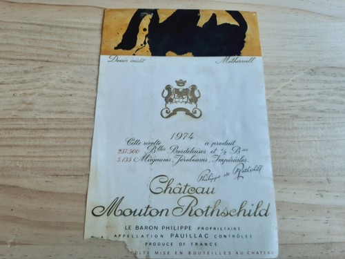 étiquette vin chateau - , mouton