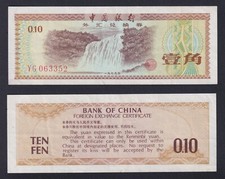 Banconota Cina 0.10 fen 1979 P.-FX1a SPL+/XF+