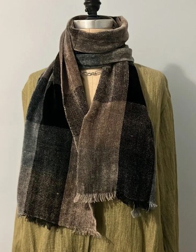 Sciarpa quadri ciniglia - sciarpa, a