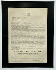 FAYOLLE Arlot Saint Saud FAIRE PART Brecourt PERIGUEUX Plinval ROQUEFEUIL 1914