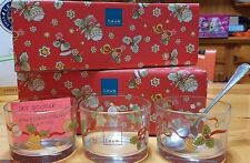 Thun. Natale. Set. 3 Coppette. Vetro.