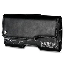 Custodia smartphone Ghost in the Shell S.A.C in pelle stile fondina nera Giappone pre