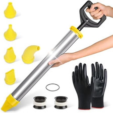 OMerima Fugatrice in Acciaio Inox, Pistola per Malta 5-Ugelli per Riparare Crepe