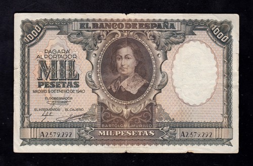 1000 pesetas enero 1940 - 1000,