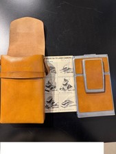 POLAROID SX70 SX 70 CUSTODIA PELLE COGNAC METALLO SATINATO LAND CAMERA VINTAGE