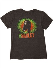 HARD ROCK CAFE T-shirt uomo Bob Marley grafica top grigio medio poliestere AU07