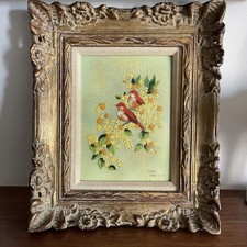 Quadro vintage MCM uccellini