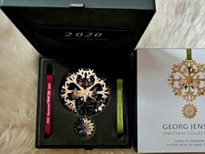 GEORG JENSEN 2020 Ice Flower fiore di ghiaccio 18 k verg + scatola S. Traberg Juleuro