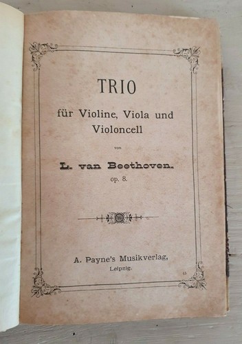 Antico spartito musicale trio - musicale,