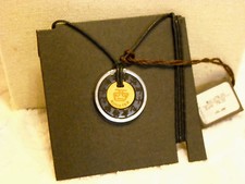 "COMETE GIOIELLI"  COLLANA IN EBANO ED ACCIAIO CON ZODIACO CINESE _euro 79,00