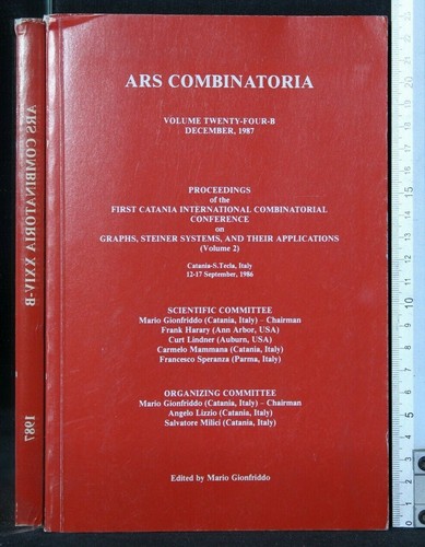 Ars combinatoria vol 24 b - combinatoria., 24-b