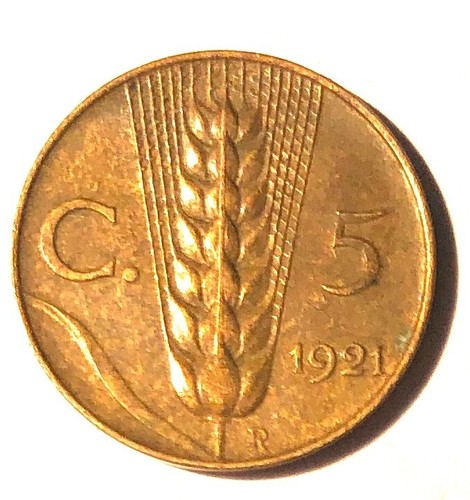 Centesimi italie 1921 - 5, italie,