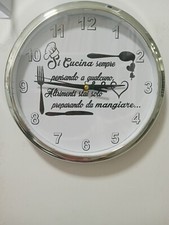 orologio NUOVO da parete Da Cucina Con Frase Personalizzata