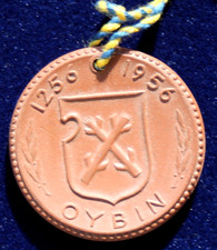 Medaglia In Porcellana 700 Anni OYBIN 1256-1956 Con Stemma, Porcellana Meissen