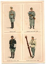 Cartolina 2394. Uniformi del Corpo delle Guardie di Polizia di Stato.
