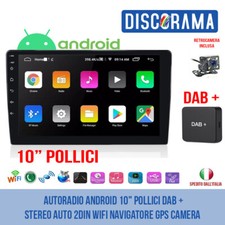 AUTORADIO ANDROID 10" POLLICI DAB + STEREO AUTO 2DIN WIFI NAVIGATORE GPS CAMERA 