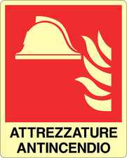 M-ITALY CARTELLO LUMINESCENTE - ATTREZZATURE ANTINCENDIO - Segnale