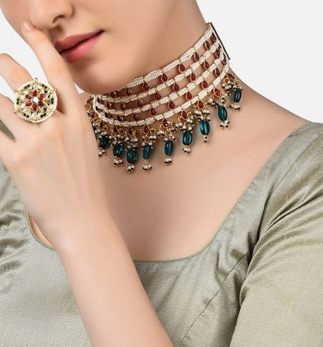 Set collana sposa kundan - set,