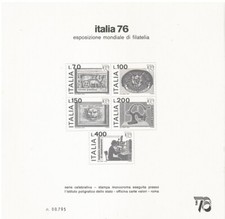 1976 ITALIA 76 Foglietto