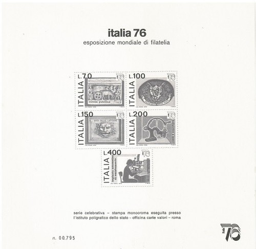 1976 italia foglietto - 1976,