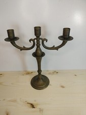 Candelabro Candeliere In Ottone 3 Fiamme Alt 28 Cm
