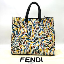 Borsa Fendi Tote con stampa FF Vertigo Multicolore Capsule Sarah Coleman 2021