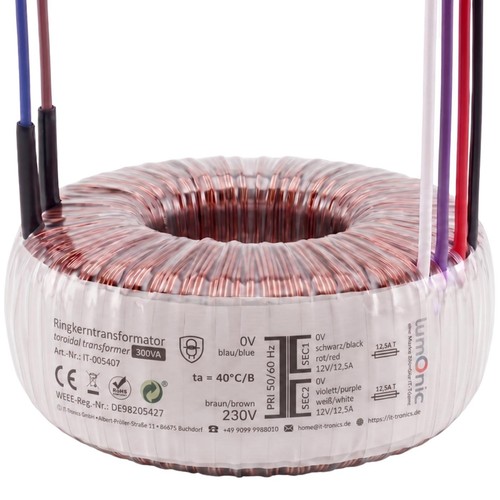 Trasformatore toroidale 300va - trasformatore,