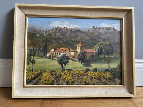 Dipinto olio tavola casa - tavola,