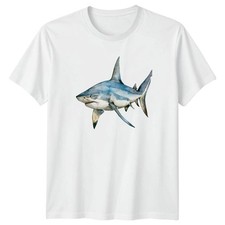 T-shirt grande squalo bianco