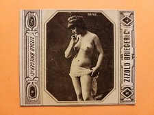 Zizolo Brieger e C.. Rara figurina scatola di fiammiferi. Nudo femminile. Dafne.