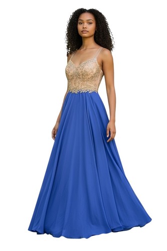 Abito ballo blu royal con - abito,