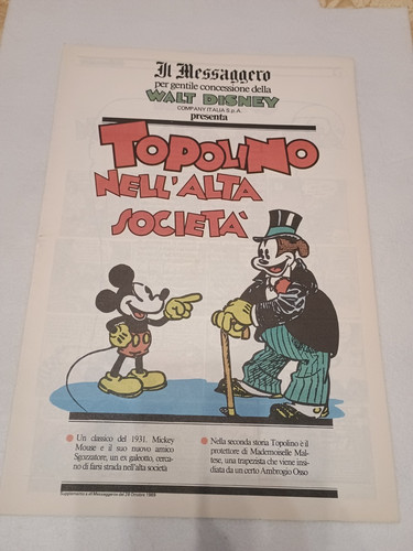 Topolino nell alta società - topolino,