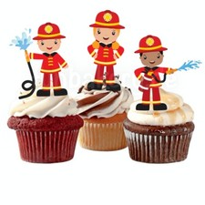 Pompieri muffin topper torta