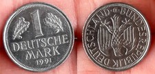 GERMANY 1 Mark Coin 1991 Mark