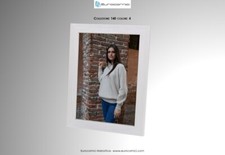 CORNICE LEGNO BIANCA PER FOTO POSTERS QUADRI PORTARITRATTO DA TAVOLO O PARETE