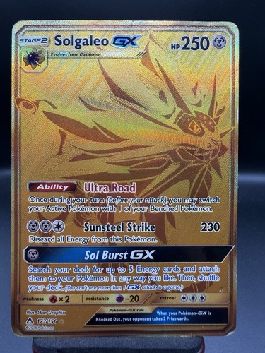 Pokémon solgaleo gold - gx,