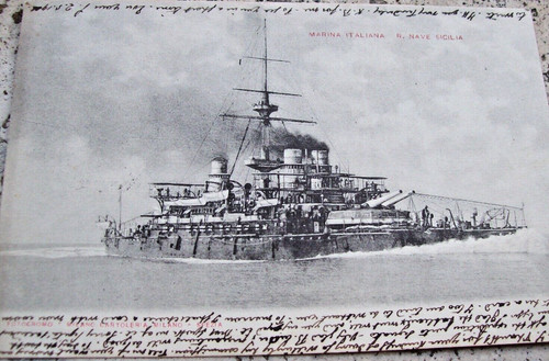 1901 antica cartolina militare