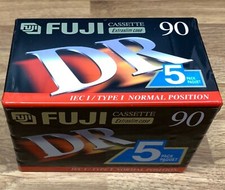 5x Fuji DR90 Ferric cassetta audio vuota nastro 90 minuti nuovo sigillato stock
