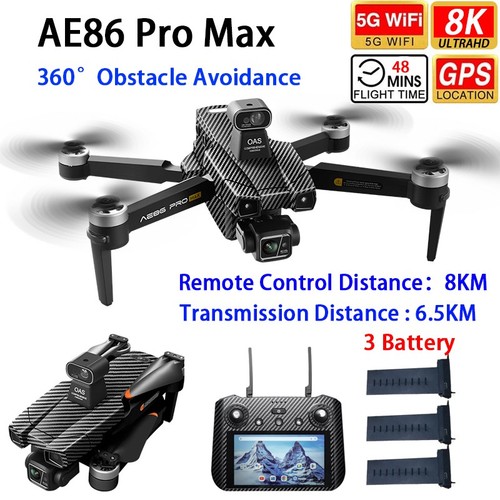 Ae86promax drone gps fpv 8km - gps,