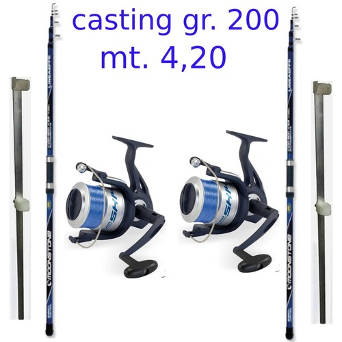 Combo pesca surfcasting canna - surfcasting,