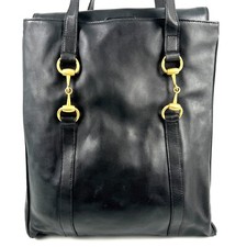 Borsa a tracolla Gucci Horsebit in pelle nera oro ferramenta autentica