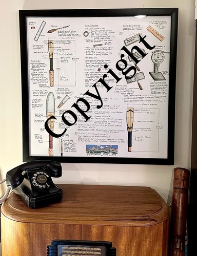 Oboe reed making framed poster - reed,
