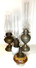 4 antiche lampade a petrolio 