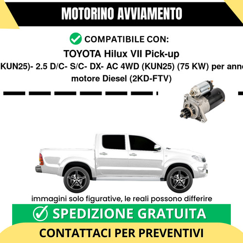 Motorino avviamento toyota - motorino,
