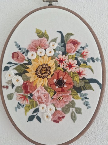 Ricamo mano quadro parete - ricamo, a