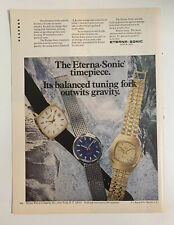 Orologio Eterna Sonic 1970 Stampa Pubblicità Originale Vintage Dal 1856 Supera in astuzia Gravità